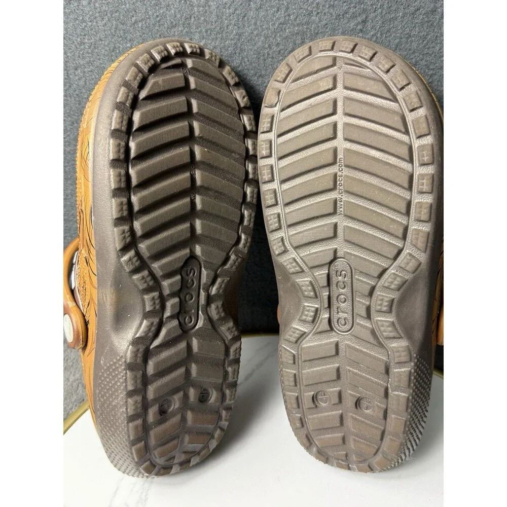 Crocs Star Wars Chewbacca Classic Lined Clog Mens 6 Womens 8 Brown Fleece Fur GC